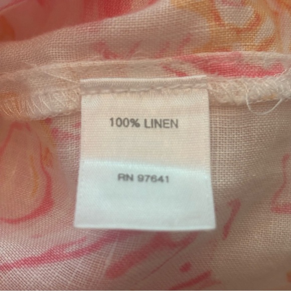 J. Jill 100% Linen Floral Button Down Shirt Size 3x - Picture 6 of 9